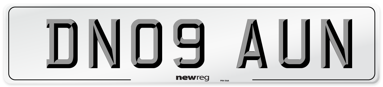 DN09 AUN Number Plate from New Reg